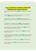 Law of Contracts Champions UPDATED Questions and Accurate Answers