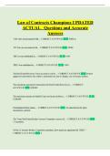 Law of Contracts Champions UPDATED ACTUAL Questions and Accurate Answers