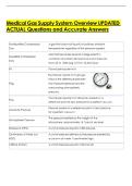 Medical Gas Supply System Overview UPDATED ACTUAL Questions and Accurate Answers