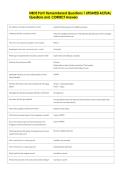 NBDE Part I Remembered Questions 1 UPDATED ACTUAL  Questions and  CORRECT Answers