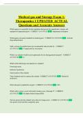 Medical gas and Storage Exam 1- Therapeutics 1 UPDATED ACTUAL Questions and Accurate Answers