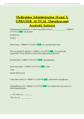 Medication Administration &lpar;Exam 1&rpar; UPDATED ACTUAL Questions and Accurate Answers