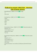 Medical Gas Supply UPDATED Questions and Accurate Answers