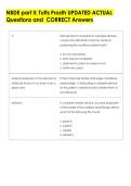 NBDE part II&colon; Tufts Prosth UPDATED ACTUAL  Questions and  CORRECT Answers 