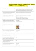 Operative Dentistry Lecture 2 - Tooth Preparation UPDATED  ACTUAL Questions and  CORRECT Answers 