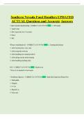 Southern Nevada Food Handlers UPDATED ACTUAL Questions and Accurate Answers