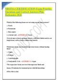 NBSTSA CERTIFICATION Exam Practice Questions and Correct Answers Plus Rationales 2026