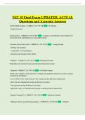 NST 10 Final Exam UPDATED ACTUAL Questions and Accurate Answers