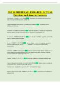 NST 10 MIDTERM 2 UPDATED ACTUAL Questions and Accurate Answers