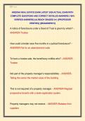 ARIZONA REAL ESTATE EXAM LATEST 2026 ACTUAL EXAM WITH  COMPLETE QUESTIONS AND CORRECT DETAILED ANSWERS &lpar;100&percnt;  VERIFIED ANSWERS&rpar; &vert;ALREADY GRADED A&plus;&vert; &vert;&vert;PROFESSOR  VERIFIED&vert;&vert; &vert;&vert;BRANDNEW&excl;&excl;&excl;&vert;&vert;