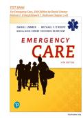 TEST BANK For Emergency Care&comma; 14th Edition by Daniel Limmer&comma; Michael F&period; O'Keefe&comma; Verified Chapter 1 - 41 &comma; All Chapters &comma; Questions With Complete Solutions&period; A&plus; GRADED 