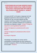 HYPERTENSION RELIAS EXAM &vert;&vert;VERIFIED EXAM&excl;&excl;&vert;&vert;  MOST RECENT EXAM ACTUAL COMPLETE MOST  TESTED REAL EXAM QUESTIONS AND VERIFIED  SOLUTIONS&vert;&vert; ALREADY GRADED A&plus; &vert; NEWEST  EXAM&excl;&excl;&excl;