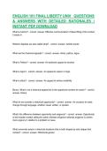ENGLISH 101 FINAL LIBERTY UNIV   QUESTIONS & ANSWERS WITH DETAILED RATIONALES &vert; INSTANT PDF DOWNLOAD   