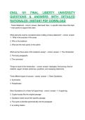 ENGL 101 Final Liberty University   Questions & Answers With Detailed Rationales &vert; Instant PDF Download