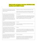 NR222 Health and Wellness Final Exam UPDATED ACTUAL  Questions and CORRECT Answers