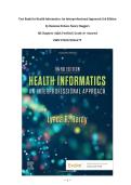 Test Bank for Health Informatics&colon; An Interprofessional Approach &ndash; 3rd Edition &lpar;ISBN 9780323846479&rpar; by Ramona Nelson & Nancy Staggers &vert; Complete Test Bank