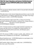 MHA 705- Exam 6 Questions and Answers &lpar;Verified Answers&rpar; Most Recent exam COMPLETE &lpar;2026&rpar; &lpar;Latest Update 2026&rpar; UPDATE&excl;&excl;
