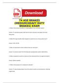 T4 ASE BRAKES &lpar;MEDIUM&sol;HEAVY DUTY BRAKES&rpar; EXAM