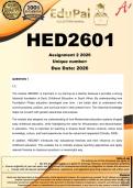 HED2601 Assignment 2 &lpar;COMPLETE ANSWERS&rpar; 2026  - DUE May 2026