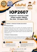 IOP2607 Assignment 1 &lpar;COMPLETE ANSWERS&rpar; Semester 2 2026  - DUE 28 August 2026