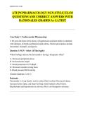 ATI PN PHARMACOLOGY NGN-STYLE EXAM  QUESTIONS AND CORRECT ANSWERS WITH  RATIONALES GRADED A&plus; LATEST 