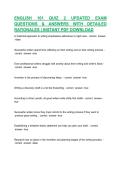ENGLISH 101 QUIZ 2 UPDATED EXAM QUESTIONS & ANSWERS WITH DETAILED RATIONALES &vert; INSTANT PDF DOWNLOAD