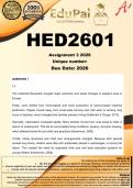 HED2601 Assignment 3 &lpar;COMPLETE ANSWERS&rpar;  2026 - DUE June 2026