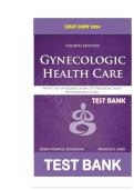 COMPLETE TEST BANK For Gynecologic Health Care&colon; With an Introduction to Prenatal and Postpartum Care&comma; 4th Edition by Kerri Durnell Schuiling&comma; Verified Chapters 1 - 35&comma; Complete Newest Version