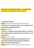 Texas Penal Code Exam Review &ndash; Verified Q&A &lpar;Criminal Law&comma; Offenses & Punishments&rpar;&period;pdf
