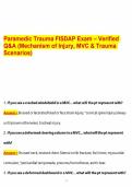 Paramedic Trauma FISDAP Exam &ndash; Verified Q&A &lpar;Mechanism of Injury&comma; MVC & Trauma Scenarios&rpar;&period;pdf