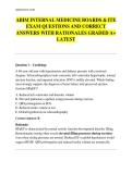 ABIM INTERNAL MEDICINE BOARDS & ITE  EXAM QUESTIONS AND CORRECT  ANSWERS WITH RATIONALES GRADED A&plus;  LATEST