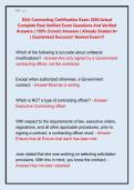 DAU Contracting Certification Exam 2026 Actual  Complete Real Verified Exam Questions And Verified  Answers &vert; 100&percnt; Correct Answers &vert; Already Graded A&plus;  &vert; Guaranteed Success&excl;&excl; Newest Exam&excl;&excl;&excl; 