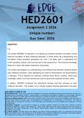 HED2601 Assignment 2 &lpar;ANSWERS&rpar; 2026 - DISTINCTION GUARANTEED