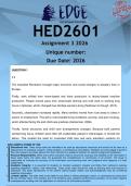 HED2601 Assignment 3 &lpar;ANSWERS&rpar; 2026 - DISTINCTION GUARANTEED