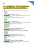 NBSTSA CERTIFICATION Exam 2 Questions and Answers Latest Versions 2026 with Rationales Graded A&plus;