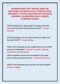 PSI MANICURIST TEST 2026&sol;2027 BANK 400  QUESTIONS ACCURATE ACTUAL VERIFIED EXAM &sol;  FREQUENTLY TESTED QUESTIONS WITH DETAILED  ANSWERS &vert; GUARANTEED PASS &vert; GRADED  A&plus;&vert;&vert;NEWEST EXAM&excl;&excl;&excl; 