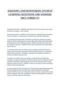 D389 LEARNING STRATEGIES IN HIGH EDUCATION FINAL EXAM BUNDLE&lpar;COMPLETE PACKAGE DEAL&rpar;QUESTIONS AND ANSWERS 100&percnt; CORRECT