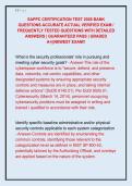 SAPPC CERTIFICATION TEST 2026 BANK  QUESTIONS ACCURATE ACTUAL VERIFIED EXAM &sol;  FREQUENTLY TESTED QUESTIONS WITH DETAILED  ANSWERS &vert; GUARANTEED PASS &vert; GRADED  A&plus;&vert;&vert;NEWEST EXAM&excl;&excl; 