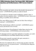 CWEA Collections Grade 2 Test &lpar;Latest 2025 &sol; 2026 Update&rpar; Questions and Verified Answers &vert; 100&percnt; Correct &vert; Grade A&plus;