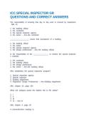 ICC SPECIAL INSPECTOR GR QUESTIONS AND CORRECT ANSWERS