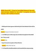 SNSA SonicOS 7 -Prep for SonicWall Network Security Administrator &lpar;SNSA&rpar; for SonicOS 7 Complete Accurate Quizzes with Verified Answers&period;pdf