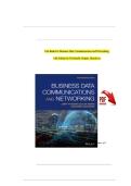 Test Bank For Business Data Communications and Networking&comma; 14th Edition by FitzGerald&comma; Dennis&comma; Durcikova&comma; Complete Chapters 1 - 12 &lpar;100&percnt; Verified by Experts&rpar;