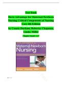Davis Advantage for Maternal-Newborn  Nursing Critical Components of Nursing  Care 4th Edition 
