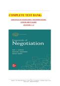 TEST BANK&lowbar;&lowbar;Essentials of Negotiation 7th Edition by Roy J&period; Lewicki &comma;  &vert;All Chapters Included&vert; Guide A&plus;
