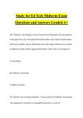 Study for Ed Tech Midterm Exam Questions and Answers Graded A&plus;