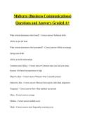 Midterm &lpar;Business Communications&rpar; Questions and Answers Graded A&plus;