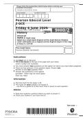 Pearson Edexcel Level 3 GCE 2025&sol;2026 history 9hio&sol;2a merged question paper &plus; mark scheme