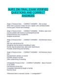 NURS 356 FINAL EXAM VERIFIED QUESTIONS AND CORRECT ANSWERS