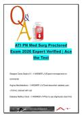 ATI PN Med Surg 2026 &vert; 100&plus; Proctored Exam Questions & Answers &ndash; Diabetes&comma; COPD&comma; Cardiac&comma; Neuro&comma; GI&comma; Safety