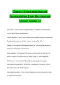 Chapter 4 Communications and Documentations Exam Questions and Answers Graded A&plus;